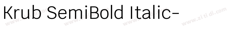 Krub SemiBold Italic字体转换